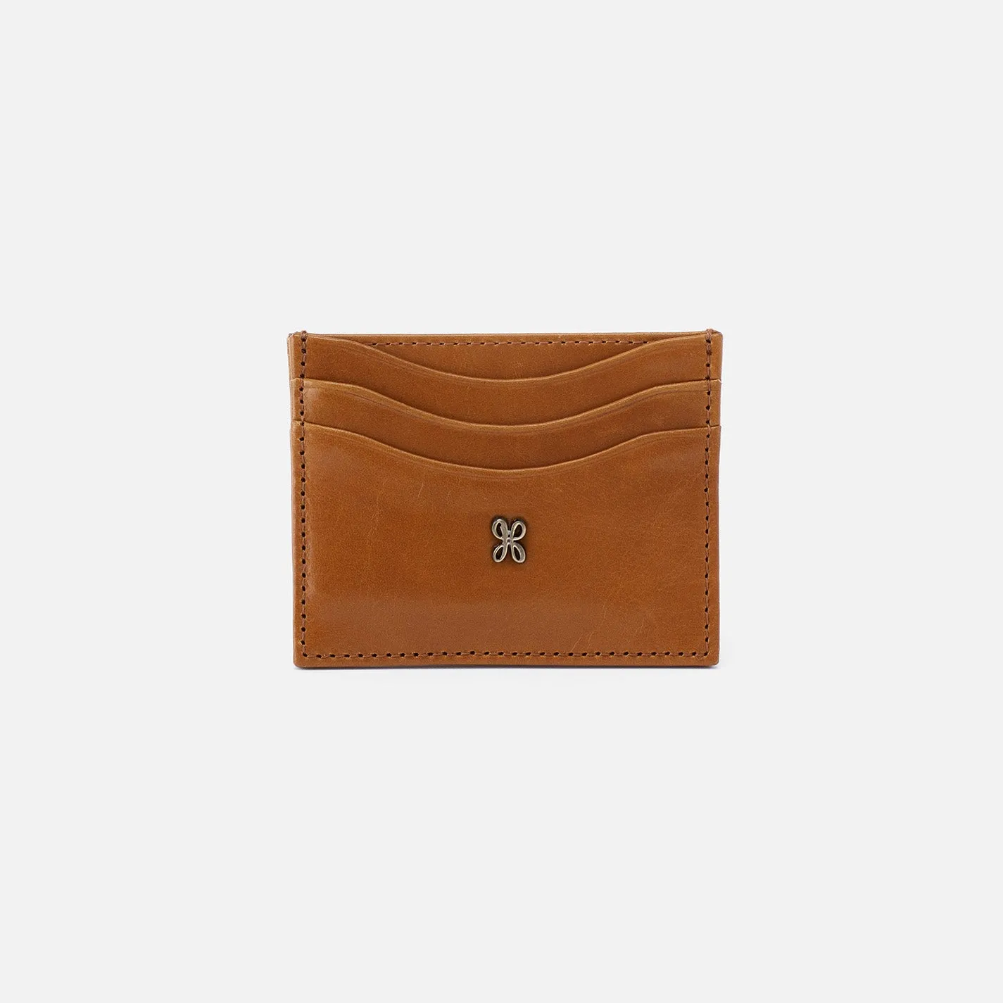 Max Card Case in Polished Leather - Truffle