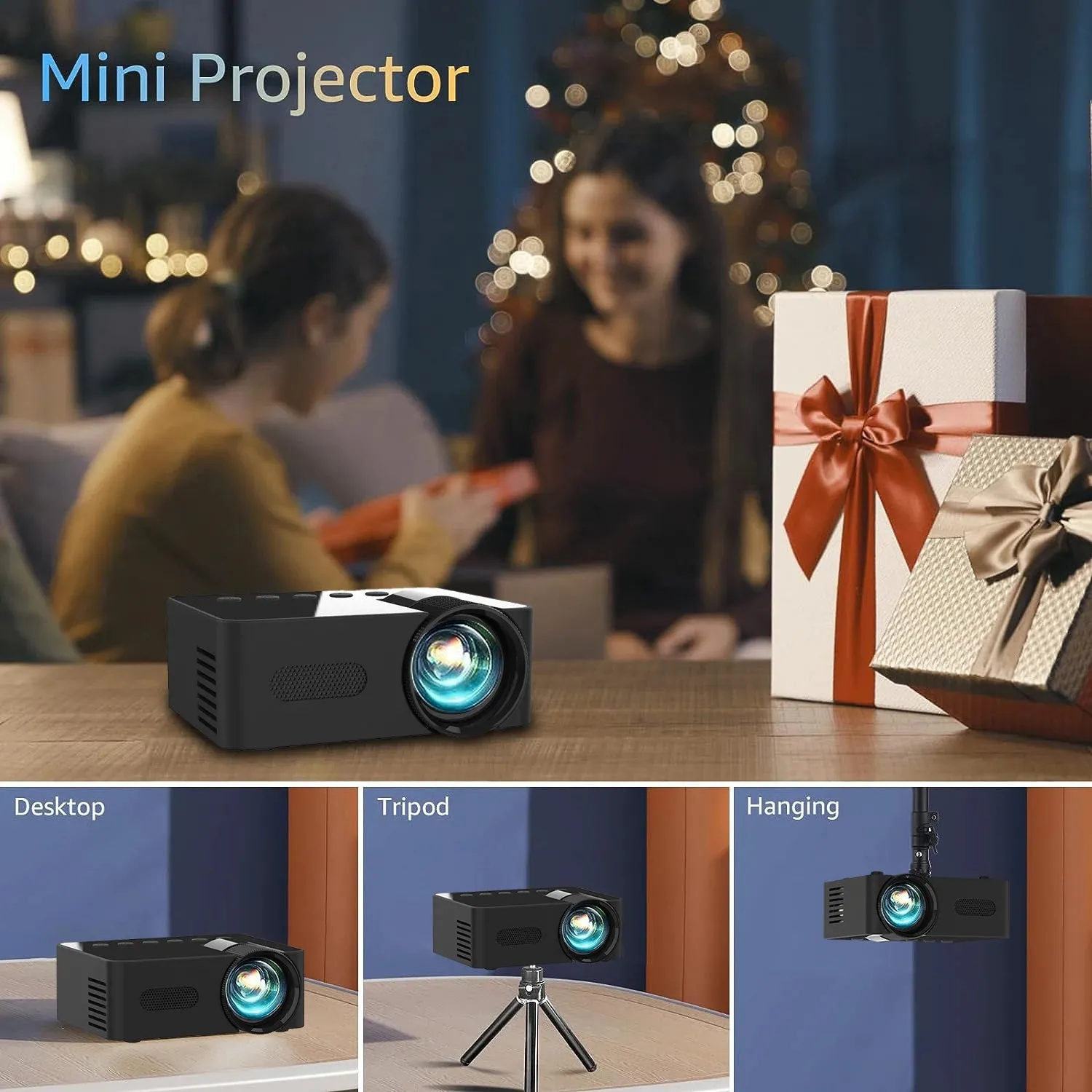 Mini Projector Mobile Video Wifi Smart Portable Home Theater Wireless Multiscreen for iPhone Android Cinema