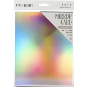 mirror card holo waves iridescent paper by tonic