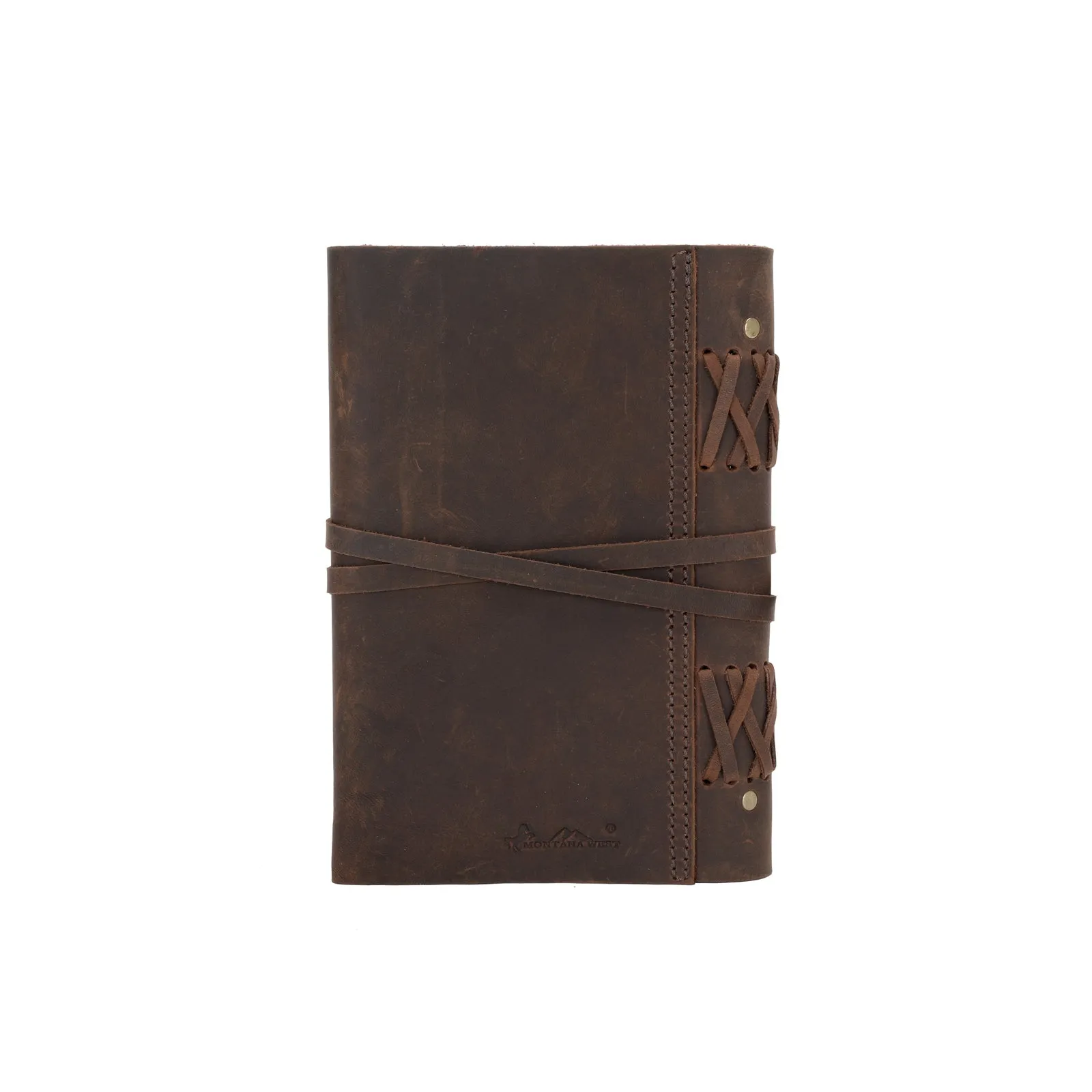 MWL-036 Montana West Western Vintage Genuine Leather Journal Notebook Handheld Size 6.5" x 9.25" (120 Sheets/240 Pages)