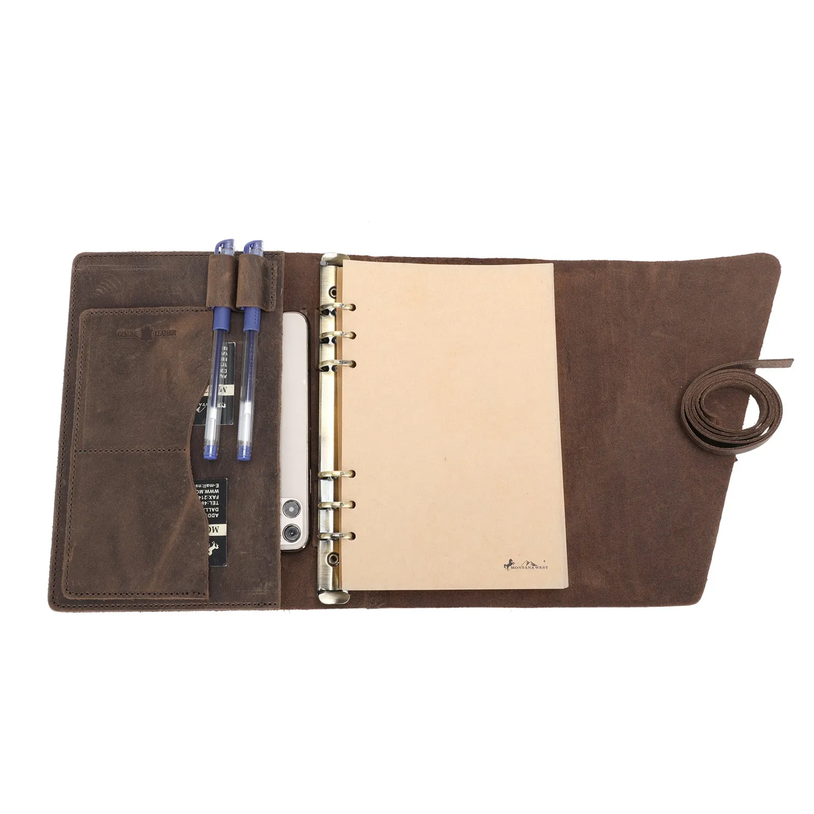 MWL-036 Montana West Western Vintage Genuine Leather Journal Notebook Handheld Size 6.5" x 9.25" (120 Sheets/240 Pages)