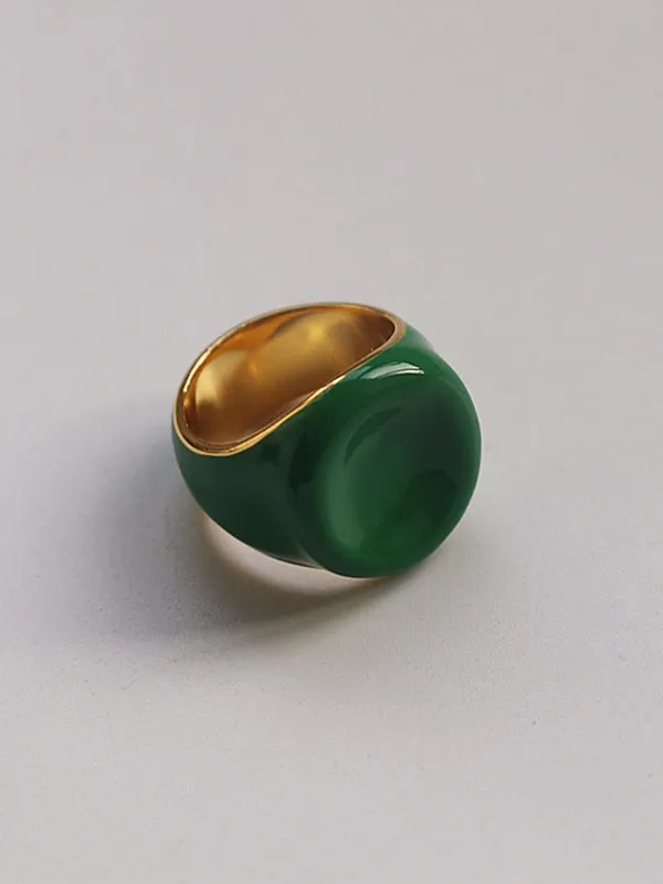 Original Creation Solid Color Geometric Rings Accessories