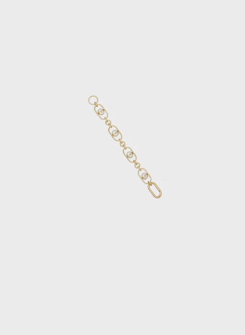 Peralia Statement Pearl Chain Gold