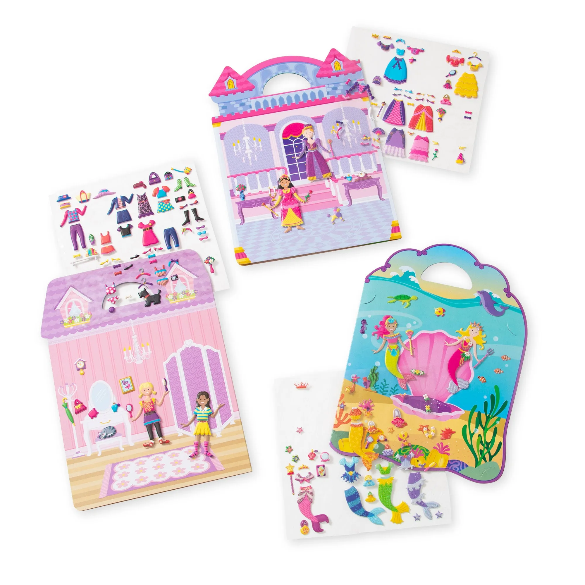 Puffy Sticker Bundle - Dress-Up, Princess and Mermaid