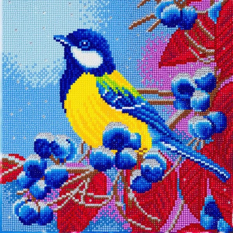 "Christmas Bird" Crystal Art Kit 30x30cm