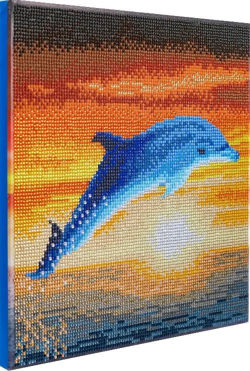 "Dolphin Sunrise" 30x30cm Crystal Art Kit