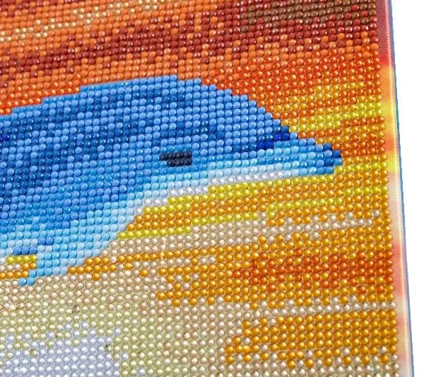 "Dolphin Sunrise" 30x30cm Crystal Art Kit