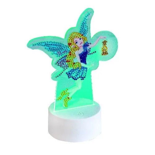 "Fairy with Lantern" Crystal Art LED LAMP