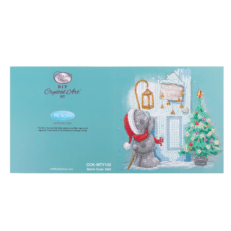 "Happy Xmas!" Tatty Teddy Crystal Art Card