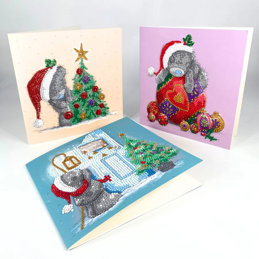 "Happy Xmas!" Tatty Teddy Crystal Art Card