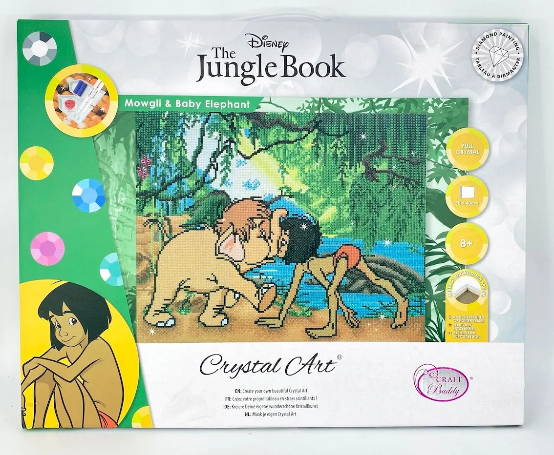 "Jungle Book Friends" Crystal Art Kit 40x50cm