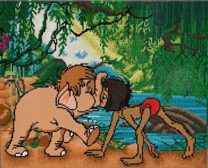 "Jungle Book Friends" Crystal Art Kit 40x50cm