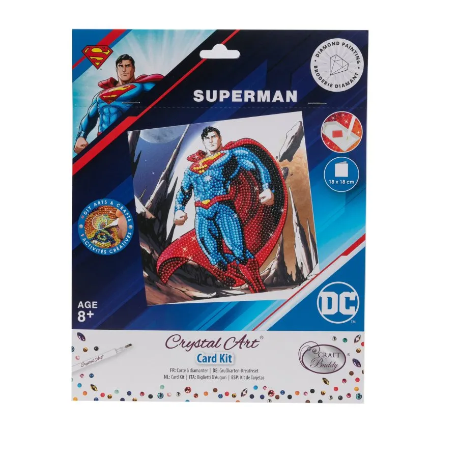 "Superman" DC Comics Crystal Art Card