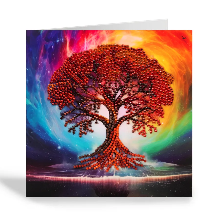 "Tree Of Life" Crystal Art Card 18x18cm