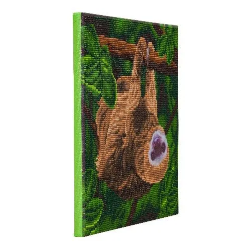 "Two Toed Sloth" Crystal Art Kit 30x30cm