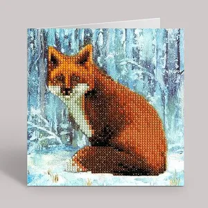 "Winter Fox" Crystal Card Kit