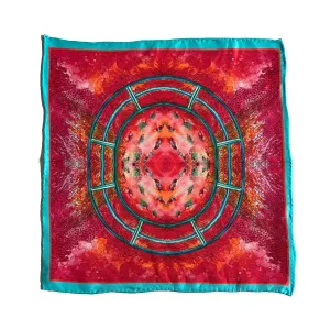 Rainbow Bridge -Pink Silk Pocketsquare