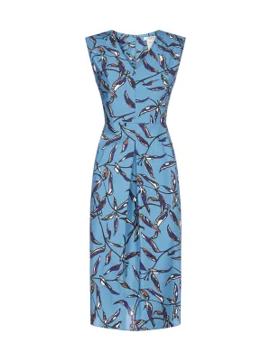 'S Max Mara Floral Print V-Neck Dress