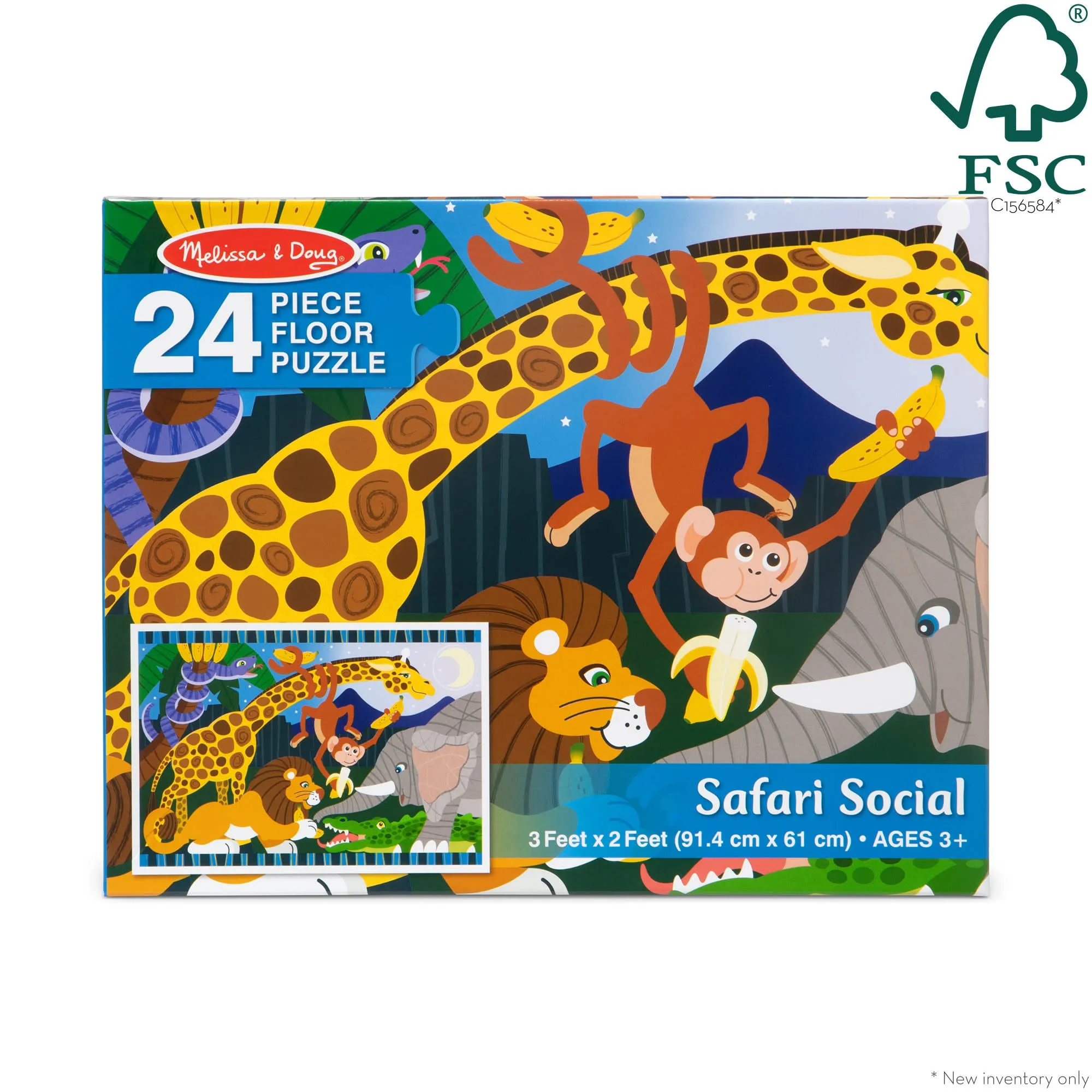 Safari Social Floor Puzzle - 24 Pieces