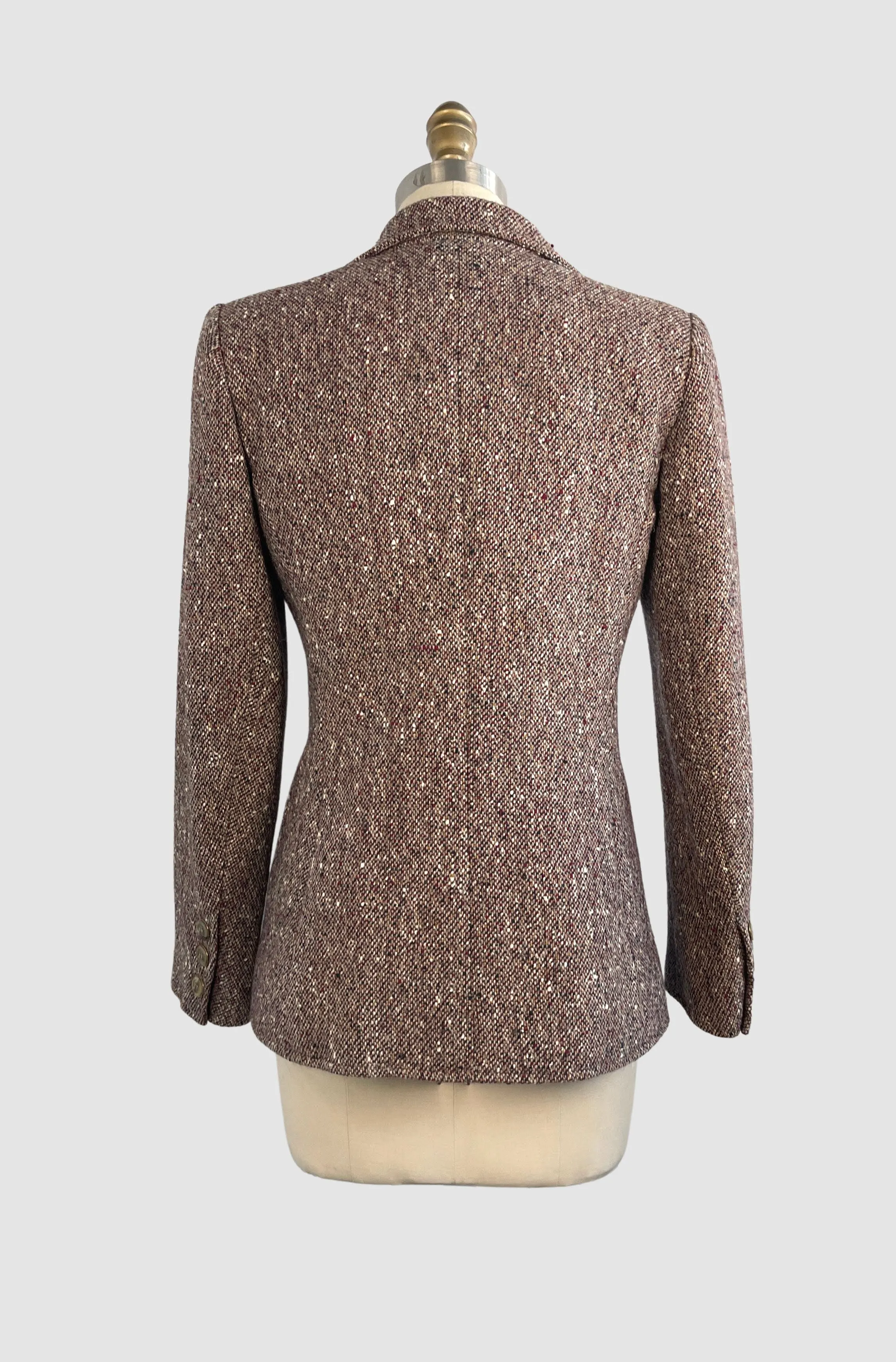 Vintage SAINT LAURENT Rive Gauche 70s Tweed Jacket - Size Small