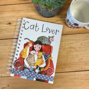 SJ13 Cat Lover Spiral Journal By Alex Clark Art