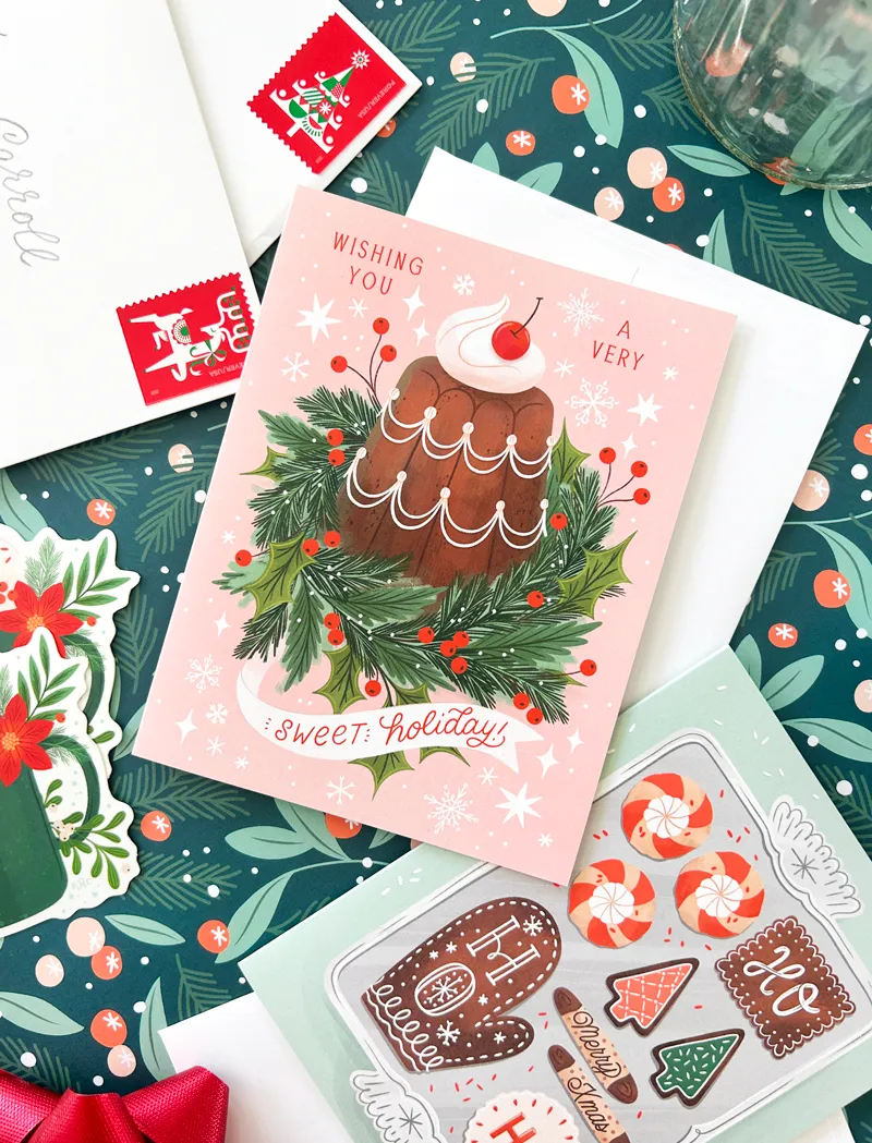 Sweet Fruitcake Holiday Card