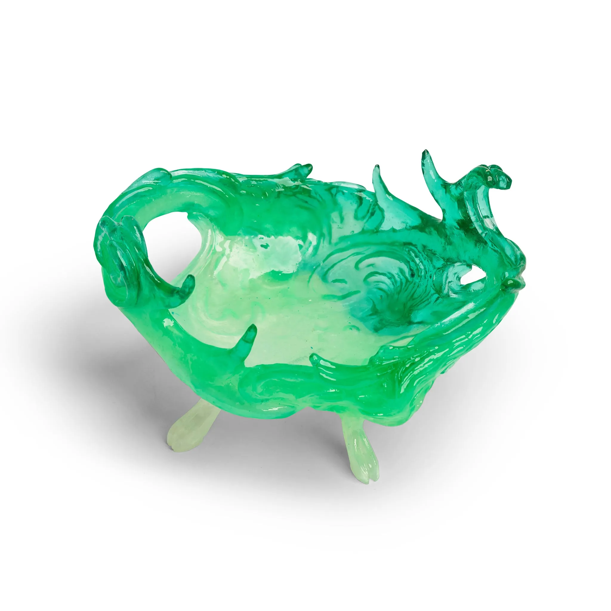 Swirling Antler Bowl - Green