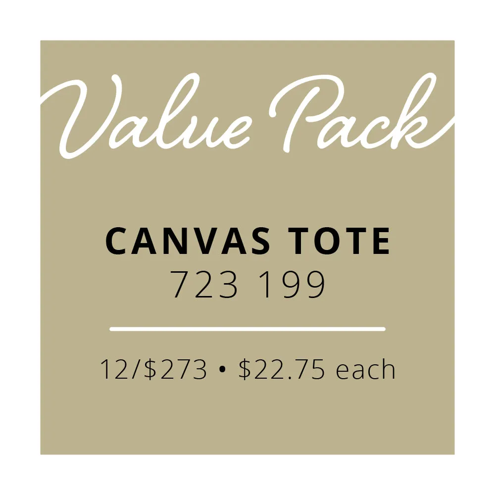 Value Pack Canvas Tote | 12/$273 (Wholesale Only)