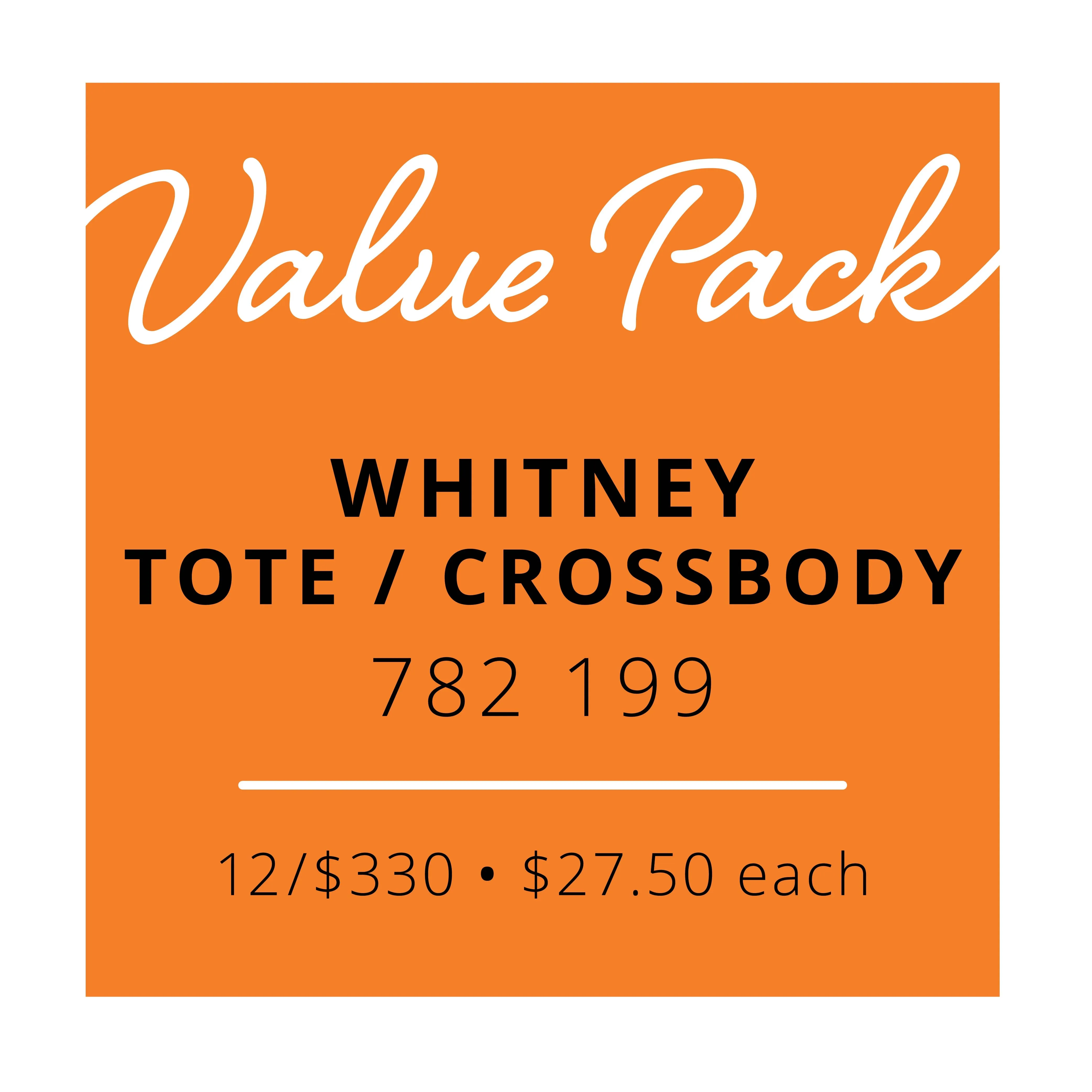 Value Pack Whitney Tote | 12/$330 (Wholesale Only)