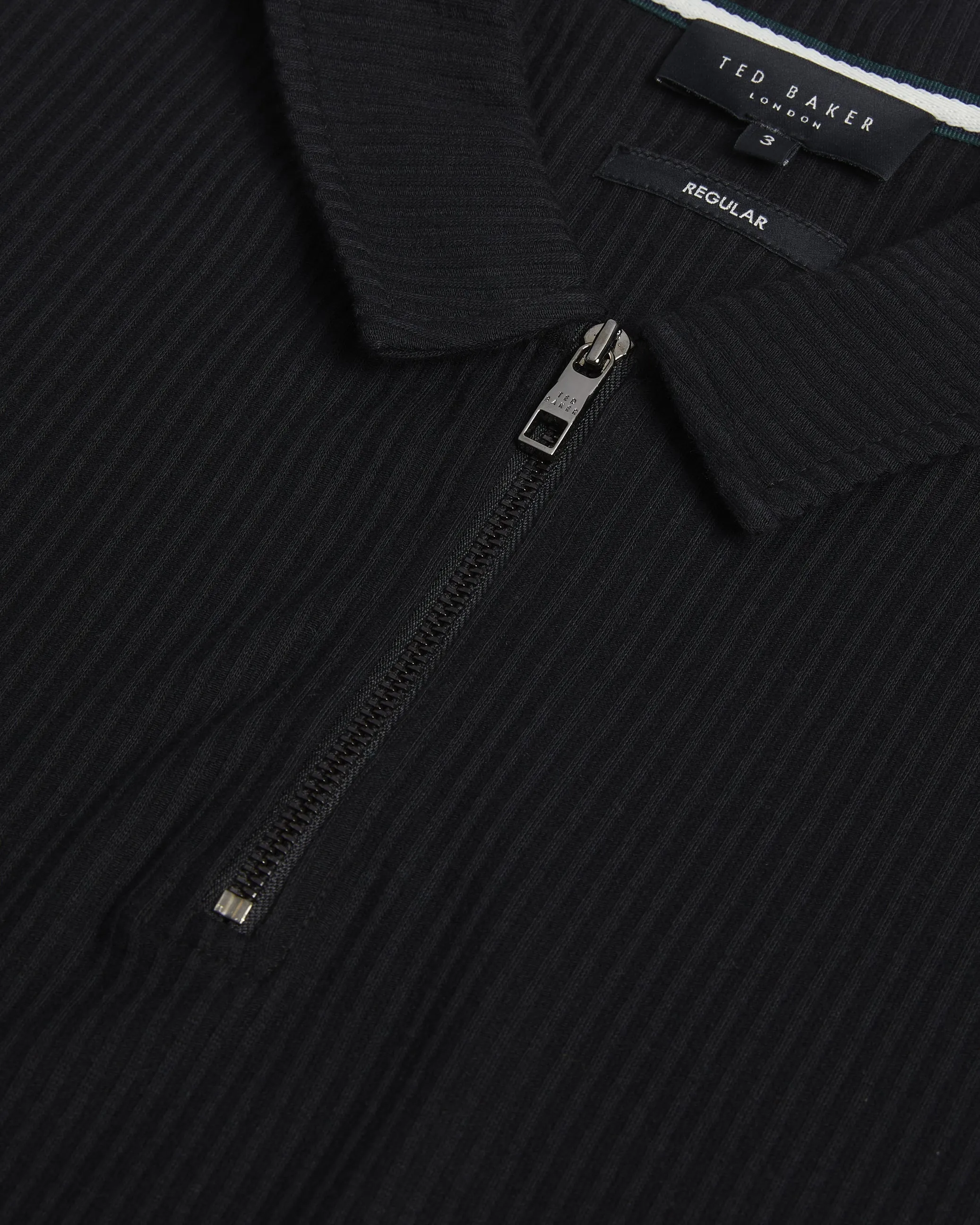 Zarkes Ss Regular Zip Polo Black