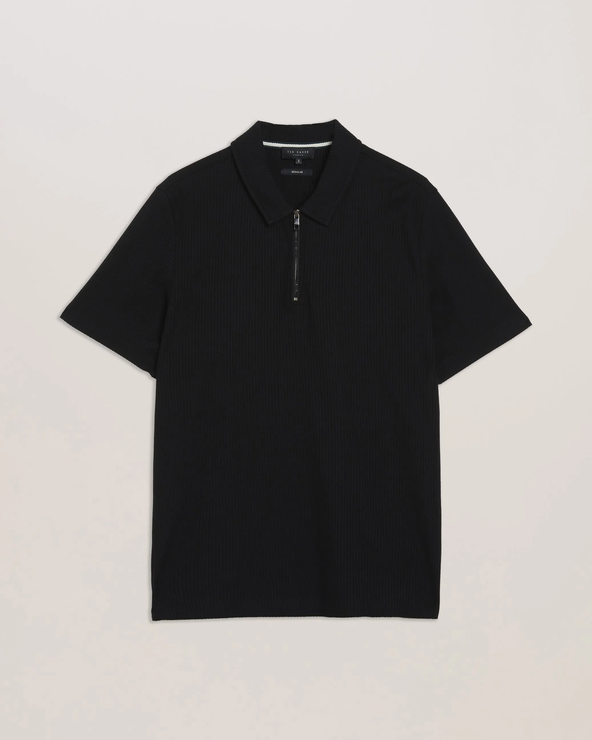 Zarkes Ss Regular Zip Polo Black